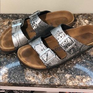 Birkenstock Metallic Patterned Sandals